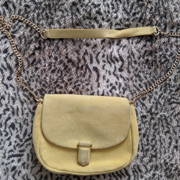 Suede and gold chain purse - Picture 6 of 12